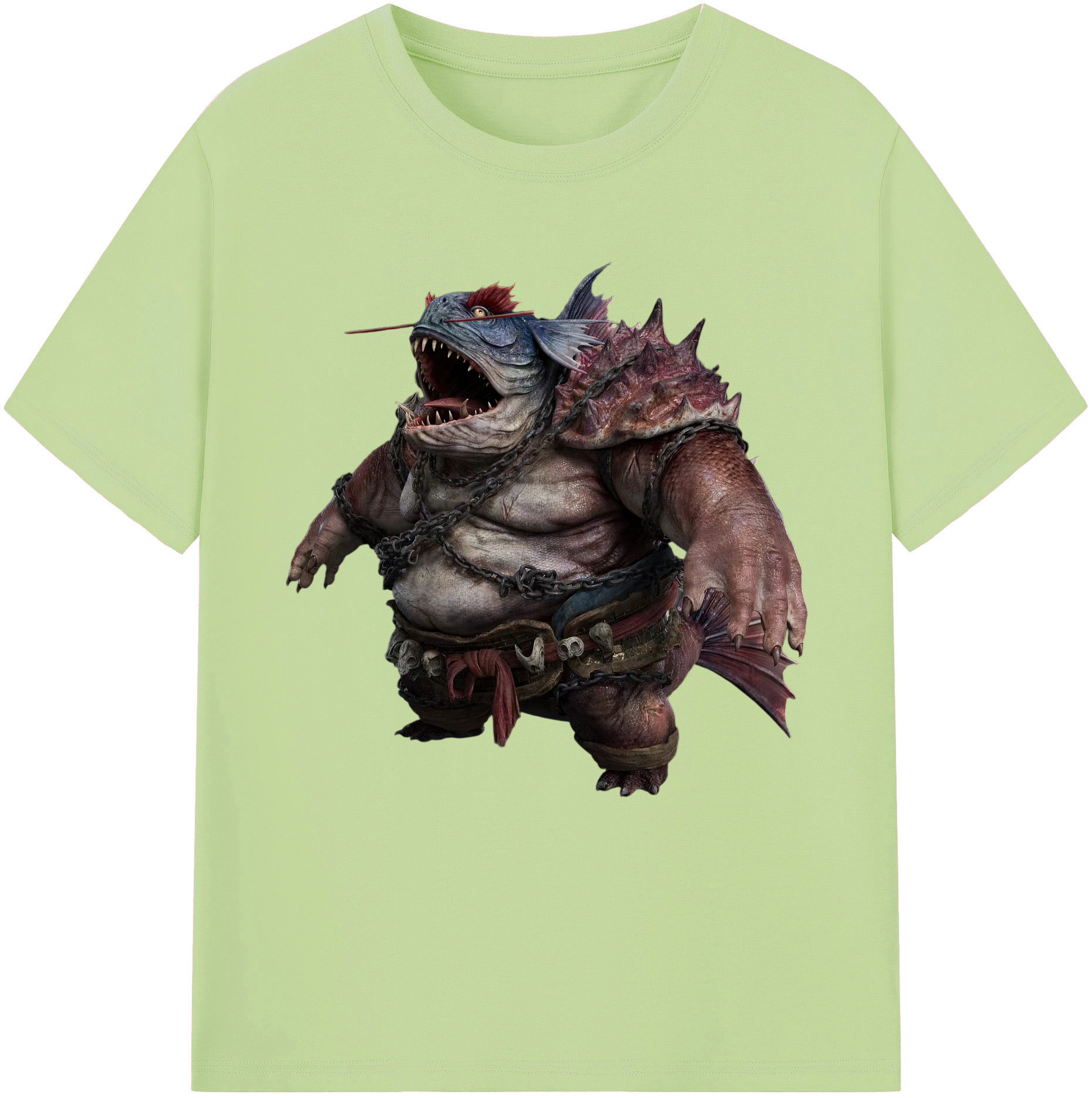 （画像用） Ne Zha 2 ナタ 魔童の大暴れ 綿100％半袖Tシャツ（フロントプリント）